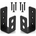 Lot de 2 supports de porte robustes en acier pour portes de 2 x 4 - barre de sécurité en forme de u Lot de 2 supports de porte robustes en acier pour portes de 2 x 4 - barre de sécurité en forme de u