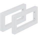 Lot pratique de 2 supports rectangulaires pour �tag�res murales, en acier robuste, 30 cm, blanc - relaxdays ...