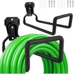 Lot de 2 supports de tuyau d'arrosage robustes en m�tal, enrouleur de tuyau, crochets muraux universels ...
