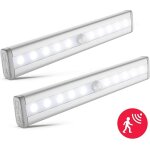 Lot de 2 veilleuses led avec dtecteur de mouvement, clairage armoire placard vitrine, rglette led, ...