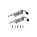 Arnault - lot de 2 verrous  ressort en acier inoxydable pour porte de garage, abri de jardin, cour, ...