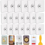 Lot de 20 adhesif accroche tableau sans percer, attache cadre adh�sif crochets pour accroche cadres photo, ...