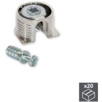 Lot de 20 attaches et goujons pour fixation de tablette, attaches diam�tre 20mm, 12. 5mm, goujons diam�tre ...