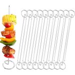 Lot de 20 brochettes de barbecue en acier inoxydable pour friteuse � air, brochettes verticales, accessoires ...