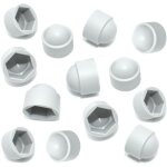 Lot de 20 cache - �crous hexagonaux m8 en plastique blanc - capuchons de protection pour �crous et boulons ...