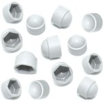 Lot de 20 cache - �crous hexagonaux en plastique blanc m10 (cl� de 17 mm) pour �crous et boulons hexagonaux ...