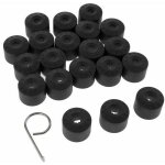 Lot de 20 cache - �crous de roue noirs pour jantes de vw golf