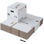 Lot 20 cartons stockage - 40 x 30 x 30 cm - poignes renforces - 1 marqueur offert - pack and move