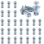 Lot de 20 chevilles murales creuses en m�tal m8 x 30 - �crou p�tale - vis � expansion - chevilles en ...