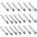 Lot de 20 bauches d'estampage rectangulaires 3d en acier inoxydable, 1 1 / 2 pouce de long x 1 / 4 pouce ...