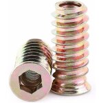 Lot de 20 �crous hexagonaux filet�s en alliage de zinc m6 / m8 / m10, lot combin� d'�crous � insert en ...