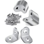 Lot de 20 �querre m�tal, 20 � 20 mm �querre de fixation, equerre de fixation 90 degr�s, equerre inox ...