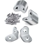 Lot de 20 �querres m�talliques, �querres de fixation 20 x 20 mm, �querres de fixation � 90�, �querres ...