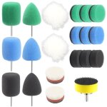 Lot de 20 mini �ponges de polissage de 25 mm - mini embouts de polissage pour visseuse sans fil - kit ...