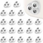 Lot de 20 mini roulette adhesive pour meubles transfert  3 billes de meubles  360 degrs pour poubelles ...