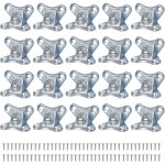 Lot de 20 petites entretoises d'angle amovibles en alliage de zinc papillon code d'angle robuste installation ...