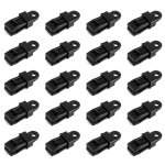 Lot de 20 pinces  tendre, clips pour bches ou toiles - noir linxor