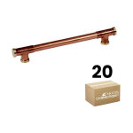 Lot de 20 poign�es de meuble cuivre  industriel t�  - entraxe 128 mm - �12 - arcanaute