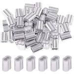 Lot de 200 manchons � sertir en aluminium 2, 5 mm pour c�ble m�tallique et c�ble (200 pi�ces)
