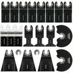 Lot de 22 lame de scie oscillante, lames oscillantes en bois et mtal pour plastique, bois, mtal, fein ...