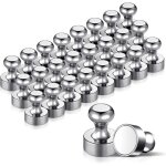 Lot de 24 aimants puissants 12x16mm ? acier inoxydable ? capacit� jusqu'� 20 feuilles a4 ? bo�te de rangement ...