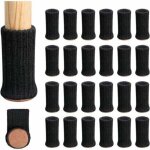 Lot de 24 chaussettes pour meubles, pieds de meubles tricot�s, coussinets de chaise, pieds de chaise, ...