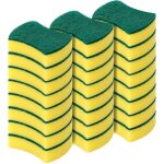 Lot de 24 �ponges de nettoyage �cologiques anti - rayures pour la vaisselle, pour r�curer la vaisselle ...