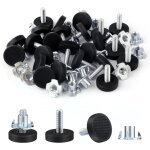 Lot de 24 niveleurs de meubles r�glables, pieds de nivellement � visser, pieds de chaise avec �crous ...