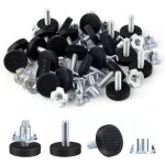 Lot de 24 niveleurs de meubles rglables, pieds de nivellement  visser, pieds de chaise avec crous ...