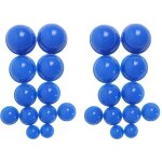 Lot de 24 ventouses de massage en silicone bleues pour soins de santé Lot de 24 ventouses de massage en silicone bleues pour soins de santé
