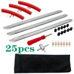 Lot de 25 d�monte - pneus - 30 cm - avec 3 protections de jante - outil de montage pour moto, v�lo, voiture, ...