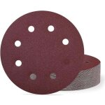 Lot de 25 disques abrasifs 180 mm grain 80 papier abrasif 8 trous pour ponceuse murale et plafond