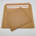 Lot de 25 pochettes carton avec bande adh�sive : 20 x 25 cm