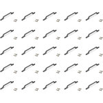 Lot de 25 poign�es pour meubles osaka, l225mm, entraxe 160mm, aluminium, gris fonc� - emuca