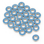 Lot de 25 roulements � billes mr115 - 2rs en m�tal bleu scell�s par caoutchouc 5114 mm
