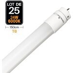Europalamp - 25 tubes neon led 25w 150cm t8 blanc froid 6000k gamme pro