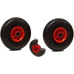 Lot de 2x roue increvable diable 260 x 85 (3. 00 - 4) alsage 25 mm roulement  rouleaux