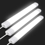 Lot de 3 20w neon led 60cm, tube led garage 2000 lm, rglette led, eclairage ip66 etanche, lampe plafond ...