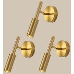 Lot de 3 applique murale led 5w interieur lampe de chevet murale dor� liseuse de chevet rotatif lumi�re ...