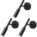 Lot de 3 applique murale led 5w interieur lampe de chevet murale noir liseuse de chevet rotatif lumi�re ...