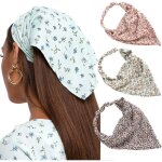 Lot de 3 bandeaux � cheveux floraux avec pinces, bandeaux foulards �lastiques imprim�s pour femmes, id�al ...