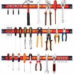 Lot de 3 barres magntiques pour outils, installation facile design industriel, 46x2, 4x1, 3cm, charge ...