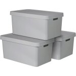240659 bac en plastique infinity (l x h x p) 560 x 270 x 390 mm gris 3 pc(s) - curver