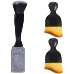 Lot de 3 brosses � poussi�re pour int�rieur de voiture, kit d'outils de nettoyage int�rieur doux, brosse ...