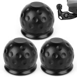 Lot de 3 caches de boule d'attelage en caoutchouc pour camions, semi - remorques, voitures, bateaux (noir) ...