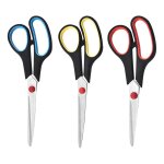 Lot de 3 ciseaux pour gaucher pour travaux manuels, couture de papier, ciseaux tranchants de 21 cm pour ...
