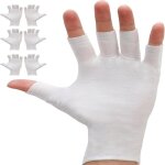 Lot de 3 gants hydratants blancs en coton, soin nuit pour mains s�ches et ecz�ma, traitement intensif ...