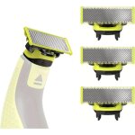 Lot de 3 lames de rechange t - blade compatibles avec les rasoirs oneblade