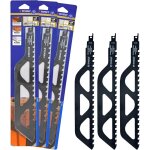 Lot de 3 lames sabre sp�cial briques, plaques de platre, attache universelle, l305mm - tivoly