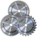 Lot de 3 lames de scie circulaire hm d. 250 x al. 30 x �p. 2, 8 / 1, 8 mm x z24 - 48 - 60 alt pour bois ...